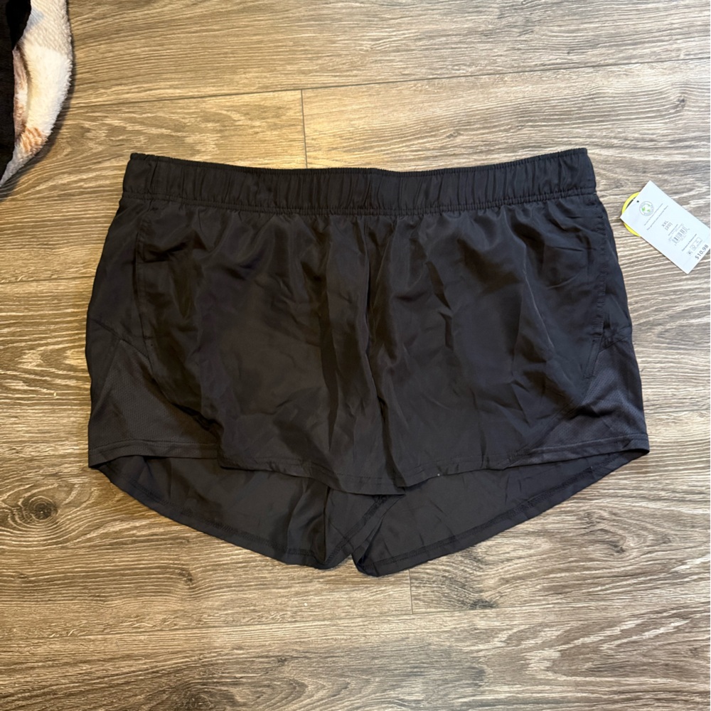 Athletic Works Black Athletic Shorts Lightweight Elastic Waist